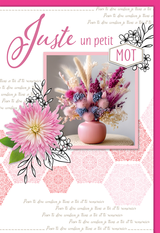 [TD 941012-4] Carte textes divers "Juste un petit mot"