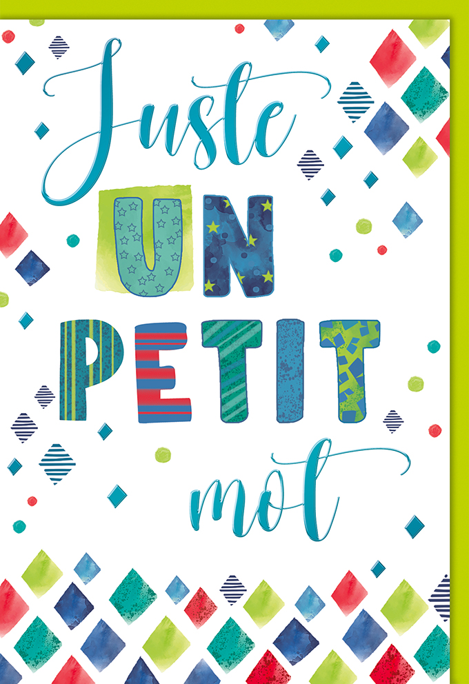 [TD 941012-2] Carte textes divers "Juste un petit mot"