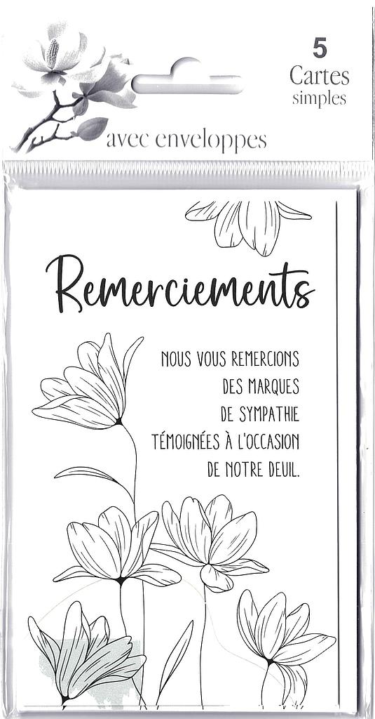 Pack de 5 c. simples Remerciement Condo