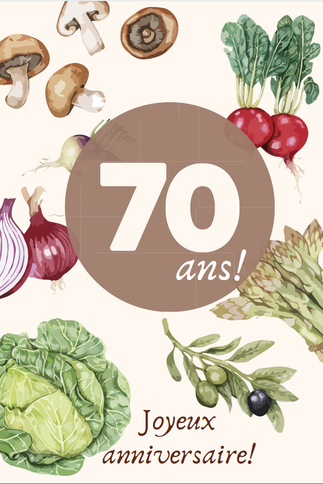 [AG 6416-70] Carte Anniv. 70 ans