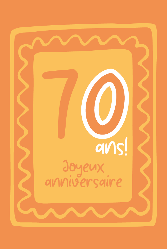 [AG 6417-70] Carte Anniv. 70 ans