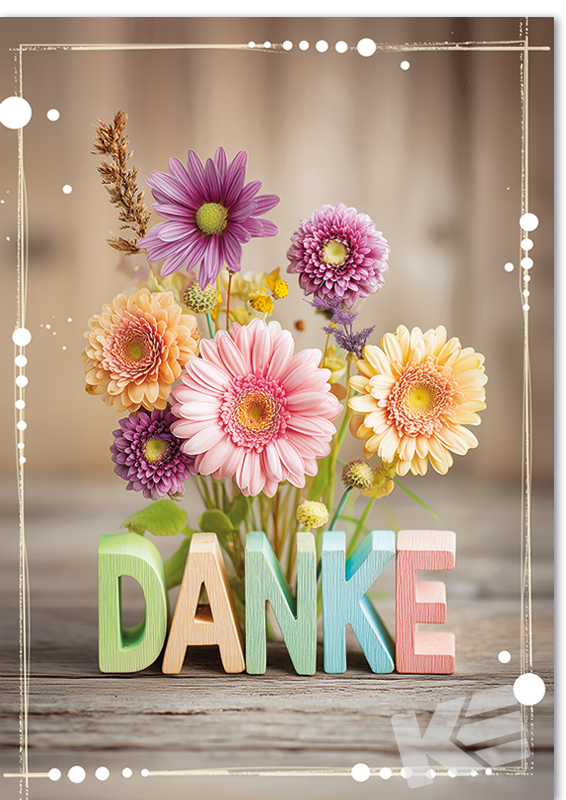 Karte A4 Danke