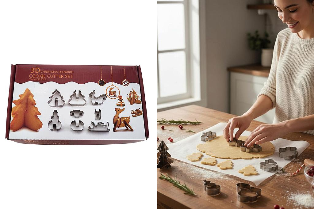 [TT 08394] Set d'emporte pièce pour biscuit de noël en 3D