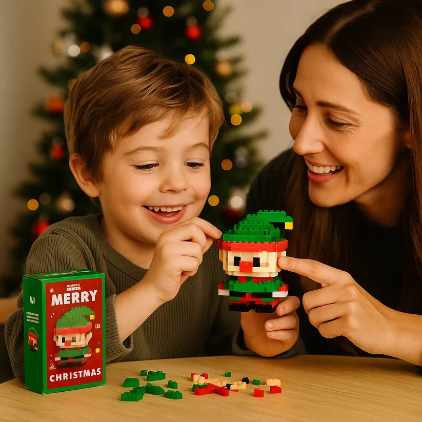 [TT 08232-C] Lutin de noël en brique à assembler