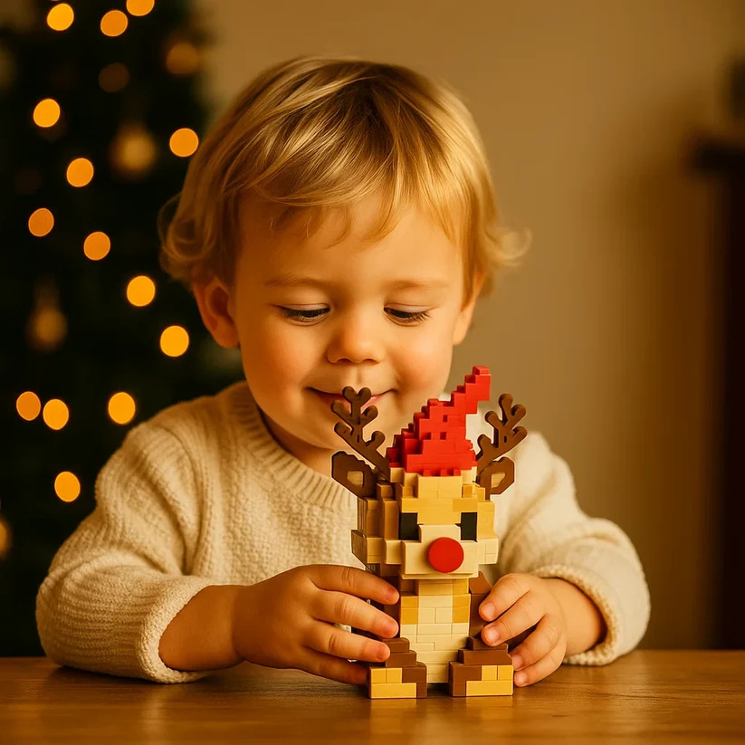[TT 08232-D] Renne de noël en brique à assembler