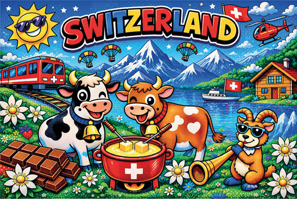 [CP CR8825] Postcards 8825 Schweizer Symbole