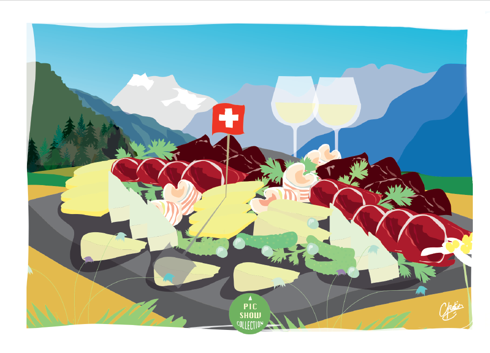 [CP CH145] Postcards Plat de viandes froides