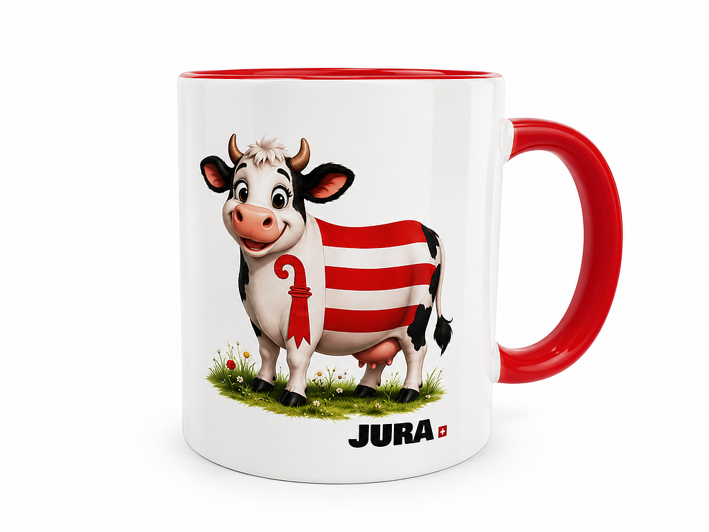JURA-Tasse mit Kuhmotiv