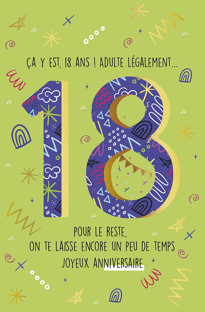 Carte Anniv. 18 ans