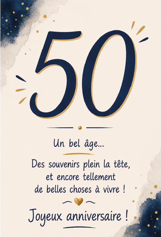 [AG 6507-50] Carte Anniv. 50 ans