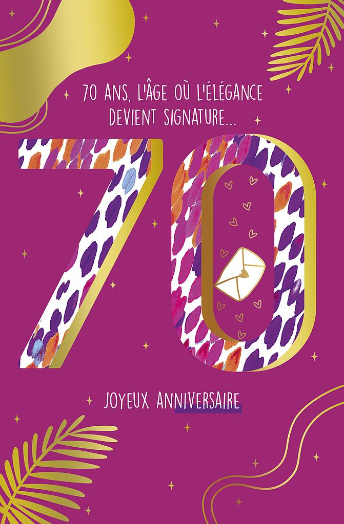 [AG 300037] Carte Anniv. 70 ans