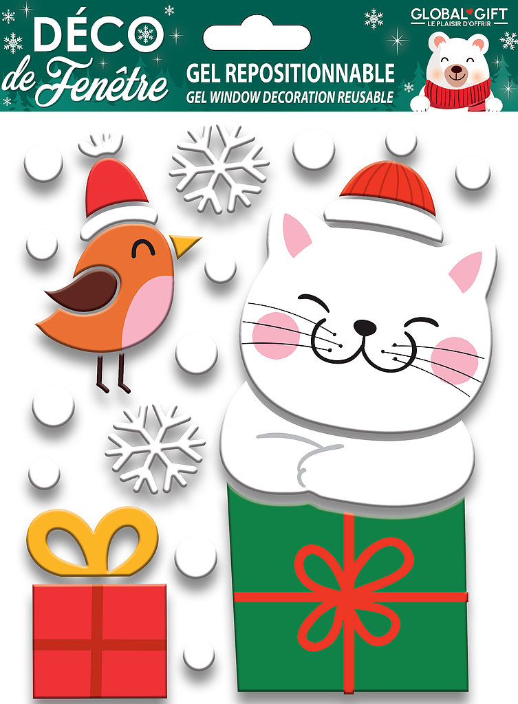 Mélange de 10 Gel Stickers à 3.90 Noël