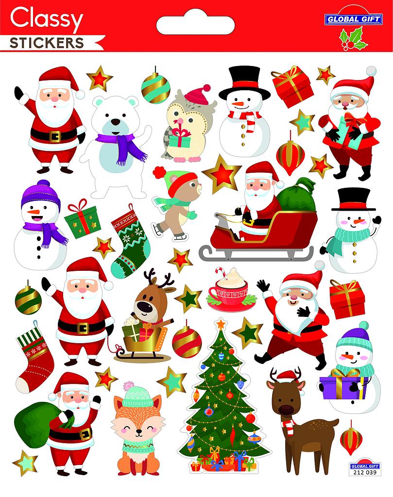 Mélange de 6 autocollants à 3.90 Noël