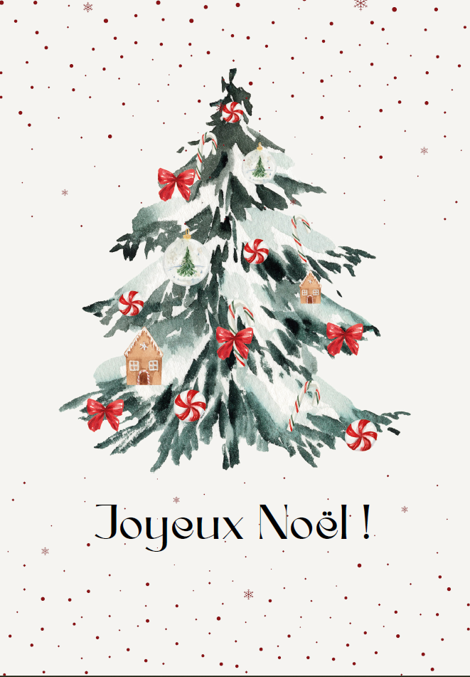Carte A5 Joyeux Noël