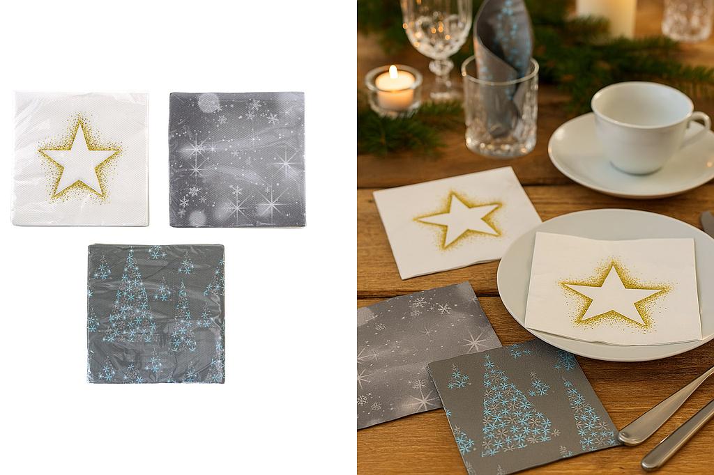 Lot de 2 serviettes "Noël"