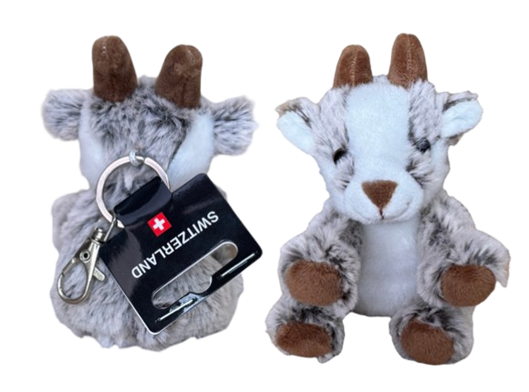 [CR 9021] Porte-clés chamois en peluche ~10cm