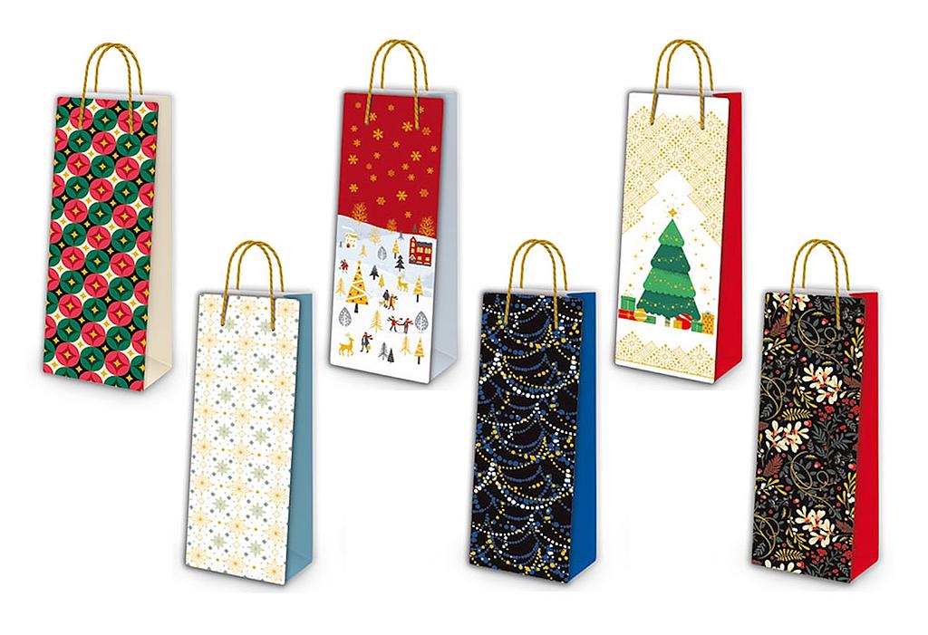 [PB SAC3N] Sacs-cadeaux pour bouteille Fr. 3.90/pce x10 (UV) Noël