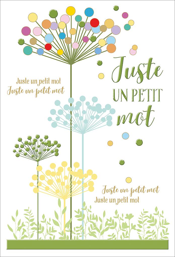 Carte textes divers &quot;Juste un petit mot&quot;