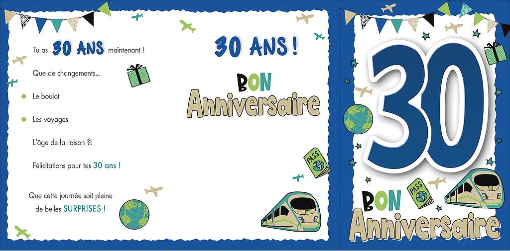 Carte Anniv. 30 ans