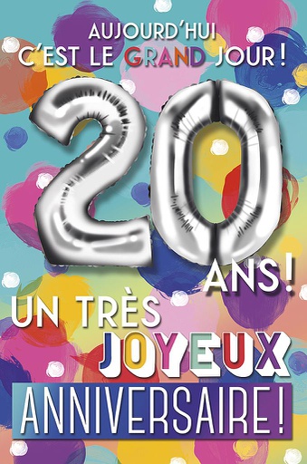 [AG 60050] Carte Anniv. 20 ans