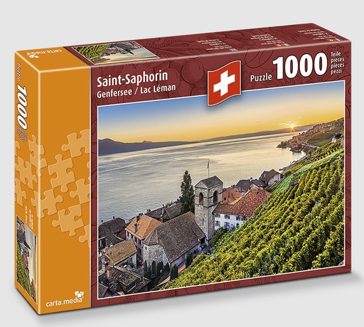 [BZ37977402] Puzzle 1000 pcs Saint-Saphorin, Lac léman