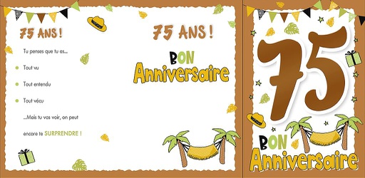 [AG 522190-75] Carte Anniv. 18 ans