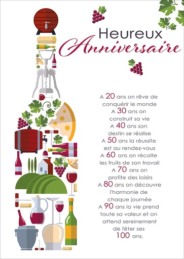 [A4-HA 521385] Carte A4 Anniversaire