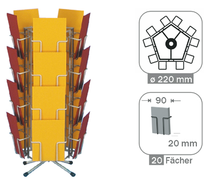 [MKS20] Présentoir rotatif de table 20 cases pour MINI-cartes