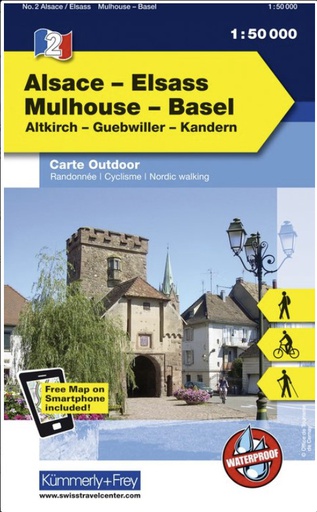 [BZ13712367] Carte Polyvalente Alsace Mulhouse Bâle 1:50'000