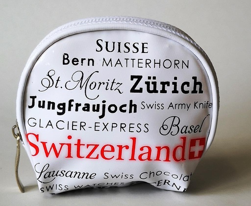 [BZ 2024620] Portemonnaie blanc &quot;Switzerland&quot;