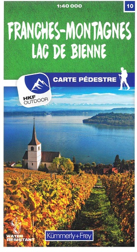 [BZ28826217] Carte pédestre 1:40'000 Franches-Montagnes-Lac de Bienne WK10