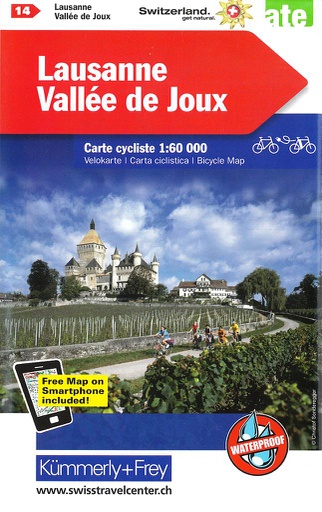 [BZ 21961502] Carte cycliste 1:60'000 Lausanne et Vallée de Joux VK14