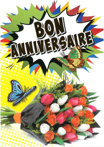 [A4-HA MAXIM16] Carte A4 Anniversaire