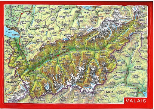 [1132631] Postcards GeoRelief 32631 Valais Wallis