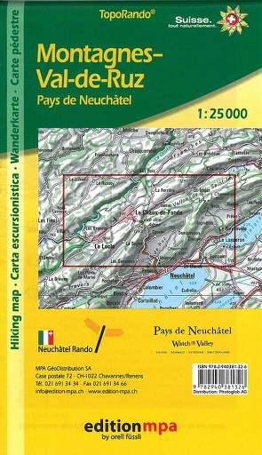[BZ3725640] Wanderkarte 1:25'000 Montagnes Val-de-Ruz
