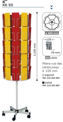 [KK50] Bodendrehständer 50 Fächer HF für Grußkarten ~B6