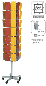 [KK56] Bodendrehständer 56 Fächer HF für Grußkarten ~B6
