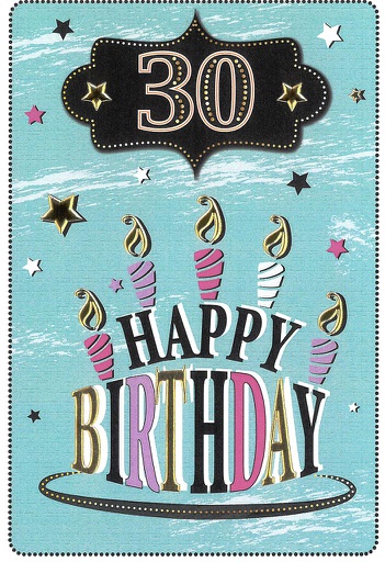 [Bi 12-694] Carte Happy Birthday 30 ans