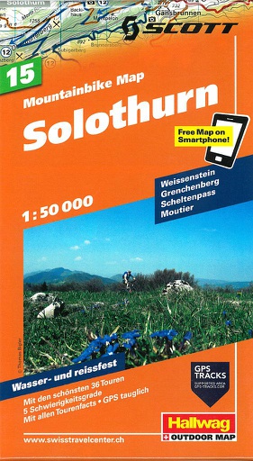 [BZ12067503] Mountainbike Map 1:50'000 Solothurn MTB15