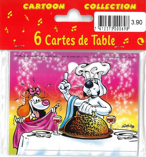 [CT 25042] Sachet 6 cartes de table avec découpe