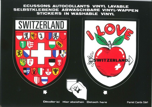 [9700203] Postcards SK 203 Stickers 'I love Switzerland'