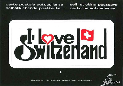 [9700241] Postcards SK 241 Stickers 'I love Switzerland'