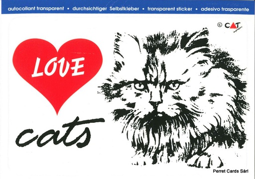 [9700398] Postcards SK 398 Stickers LOVE CATS