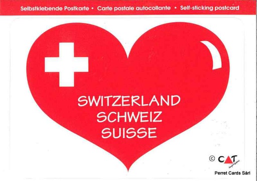 [9700440] Postcards SK 440 Stickers Coeur 'Switzerland, Schweiz, Suisse'
