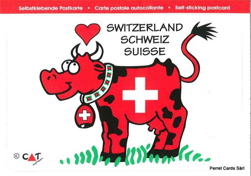 [9700441] Postcards SK 441 Stickers (vache croix suisse)