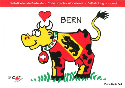 [9700442] Postcards SK 442 Stickers BERN (vache)