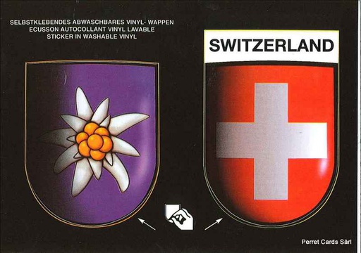 [9700464] Postcards SK 464 Stickers Edelweiss + croix SWITZERLAND