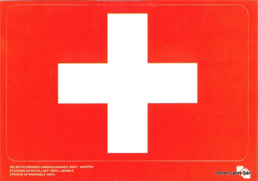 [9700505] Postcards SK 505 Stickers Croix suisse