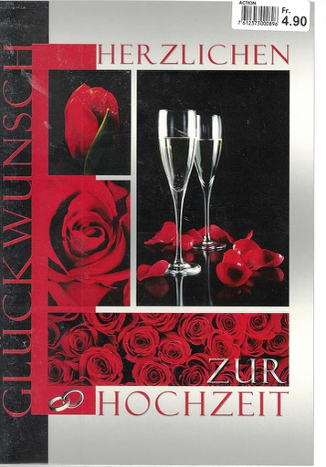 [A4-HZ 10-0655] Karte A4 Hochzeit