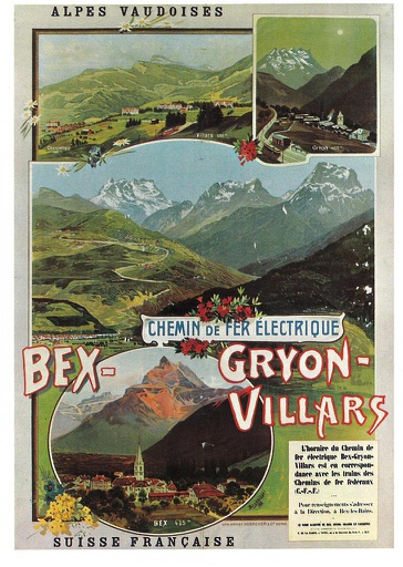 [90155] Postcards A6 Litho 1155 Bex-Gryon-Villars